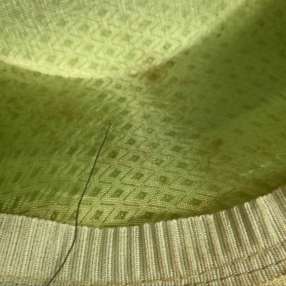 Vintage Hat Shimmer Sage Green/Olive Green Satin Bow Veiled - Picture 7 of 11